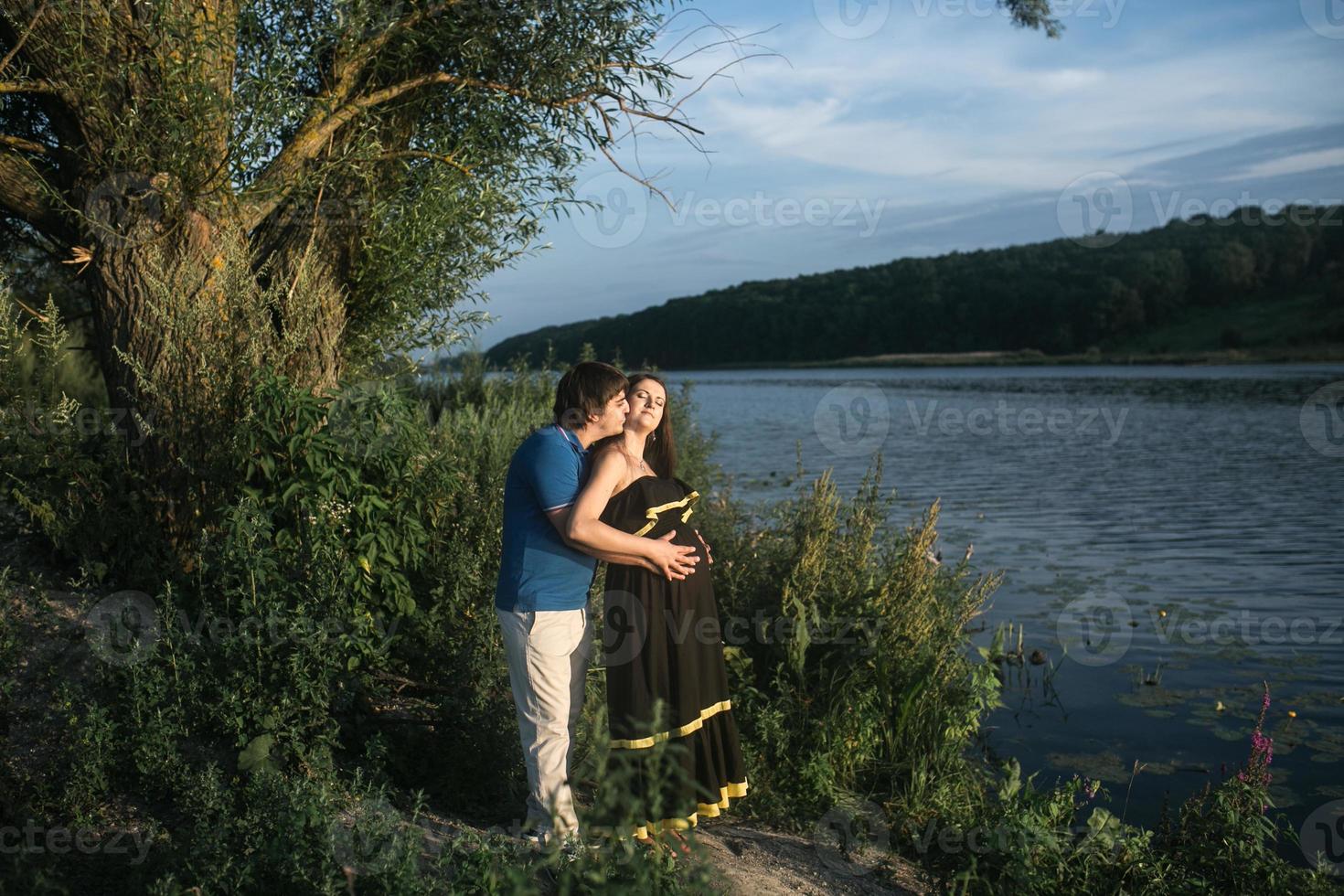 paar zwangerschap portret foto