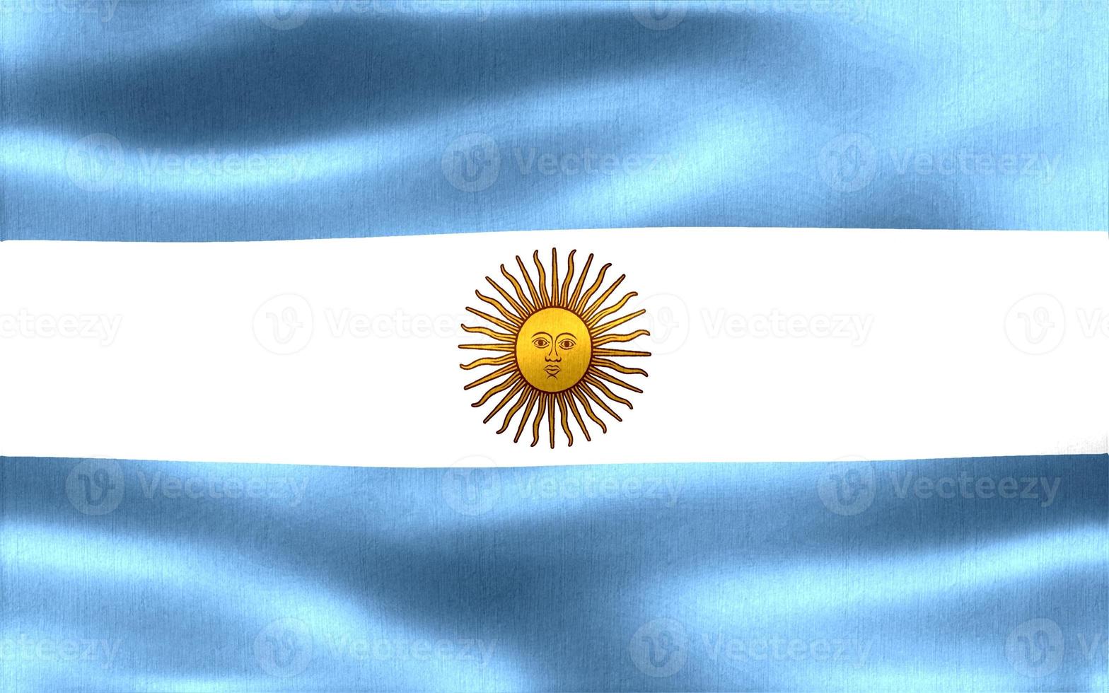 Argentijnse vlag - realistische wapperende stoffen vlag foto