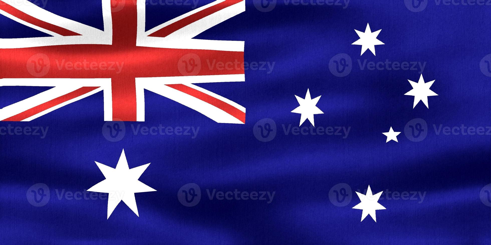 gehoord eiland en mcdonald eilanden vlag - realistische wapperende stoffen vlag foto