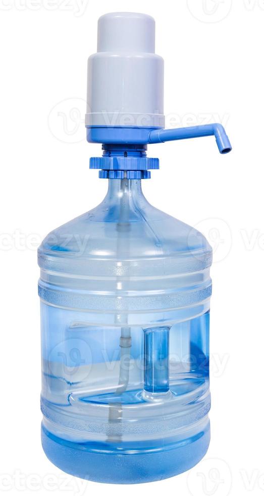 pomp dispenser Aan 5 gallon drinken water fles foto