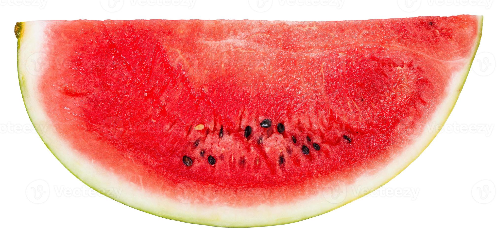 deel van rijp watermeloen geïsoleerd Aan wit foto