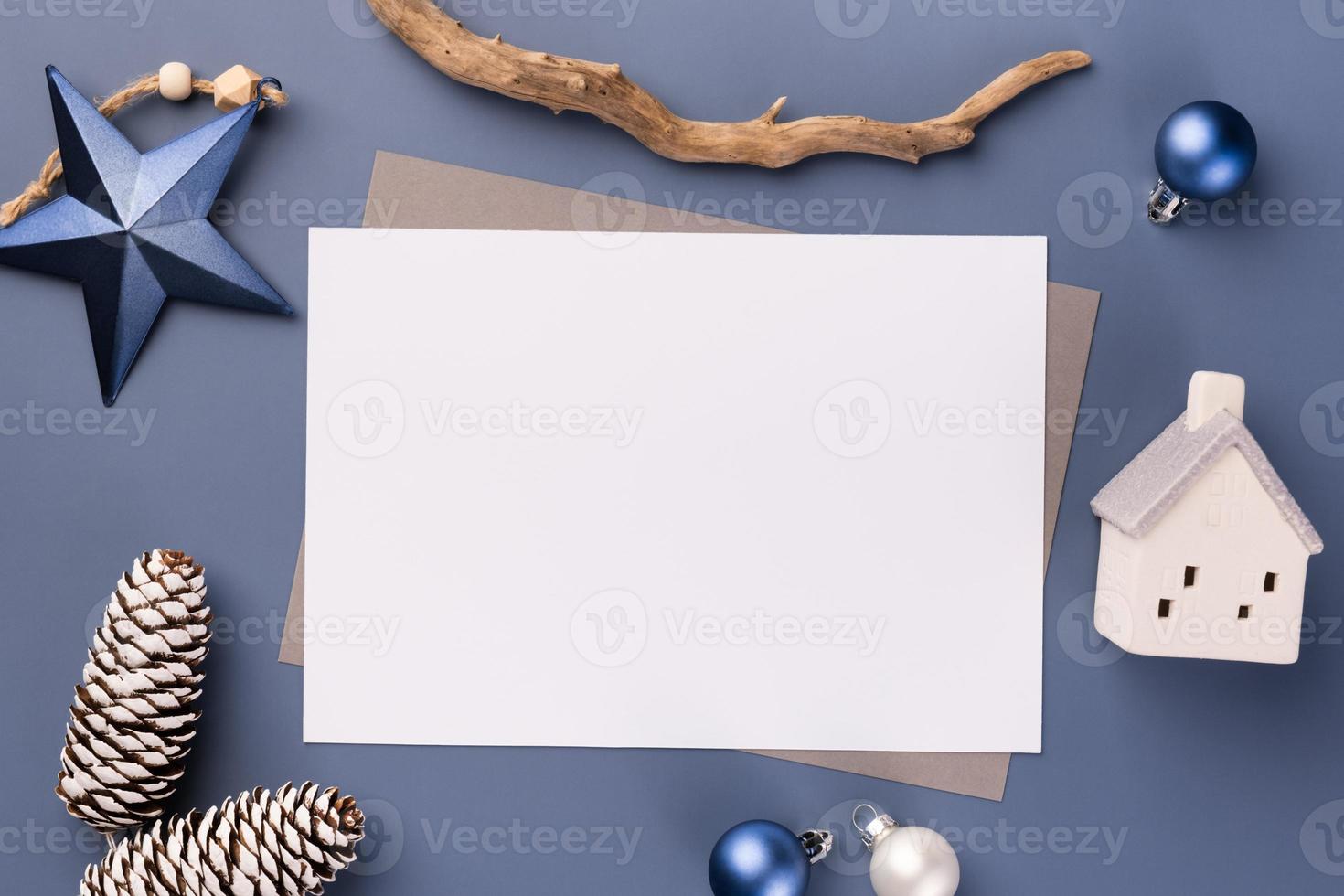 Kerstmis groet kaart mockup in luxe stijl foto