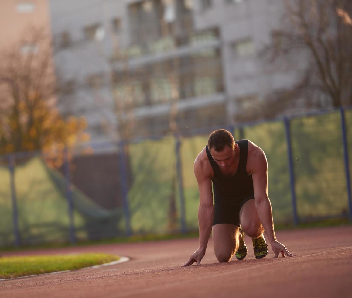 atletisch Mens begin foto