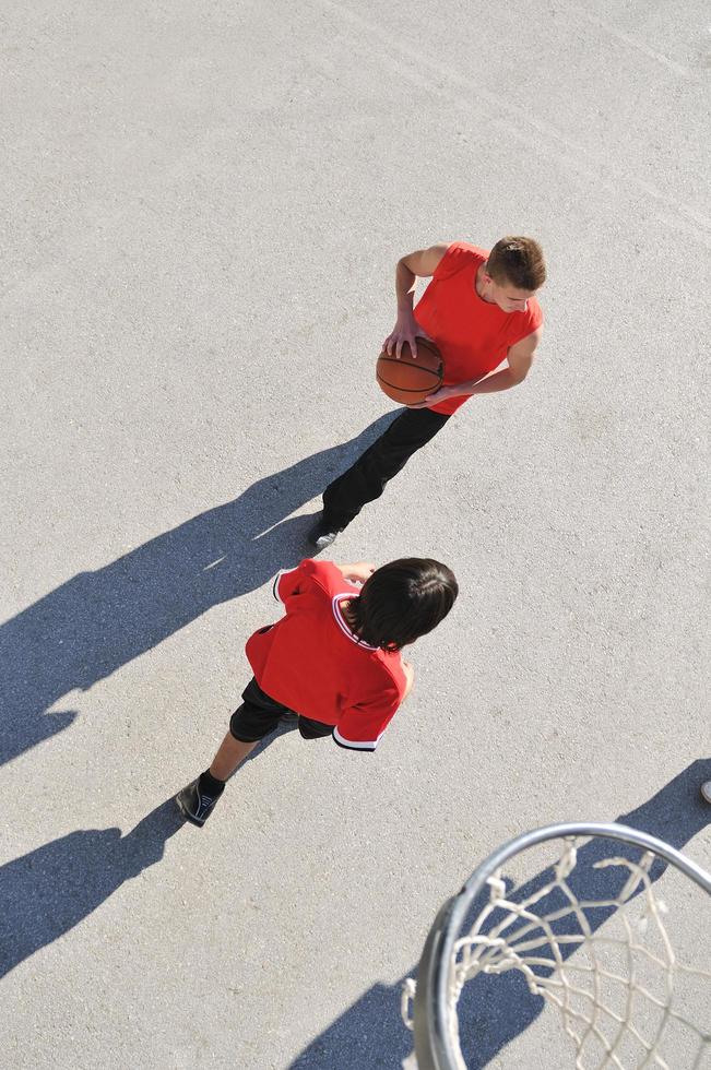 straat basketbal visie foto