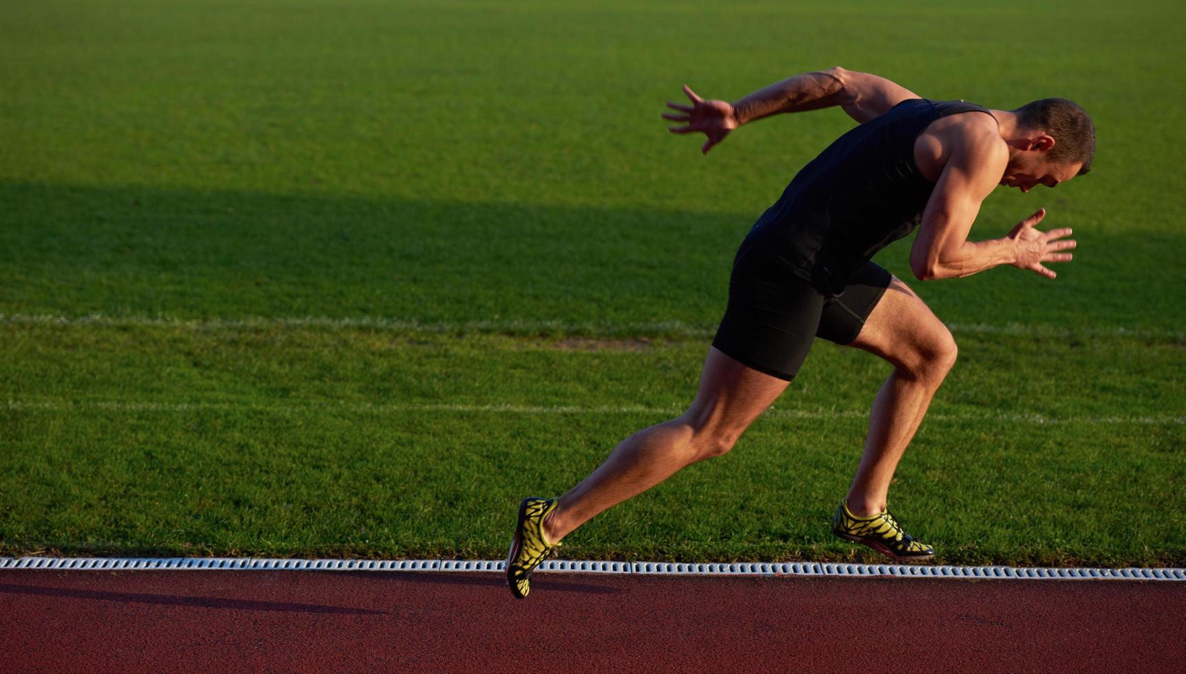 atletisch Mens begin foto