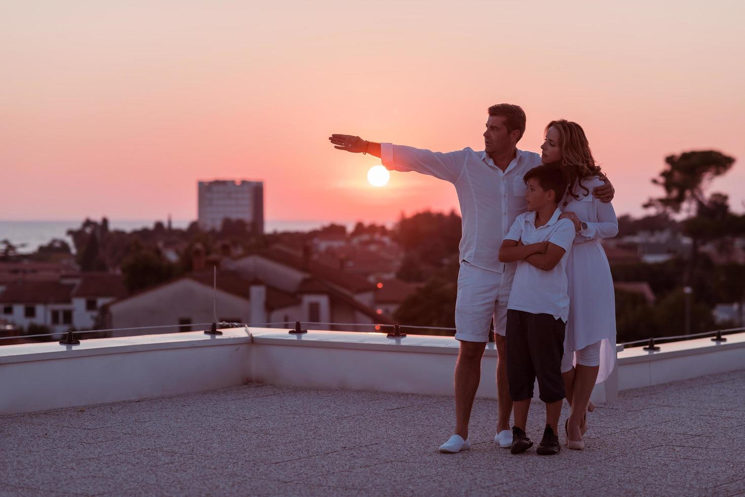 ontspannende familie vakantie foto