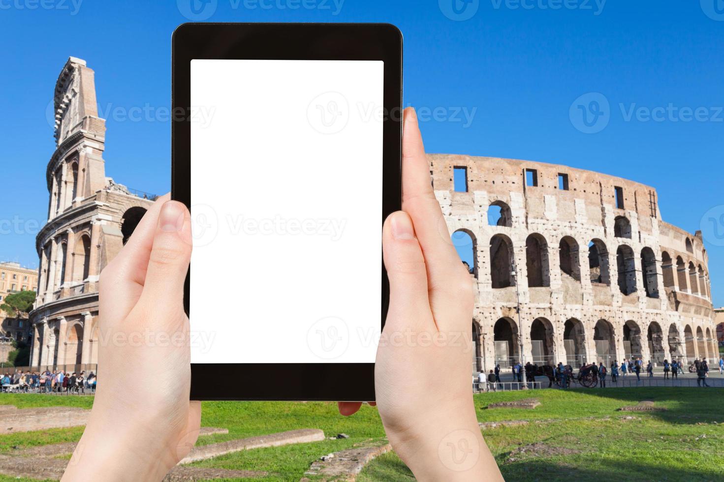 toerist foto's Coliseum in Rome stad foto