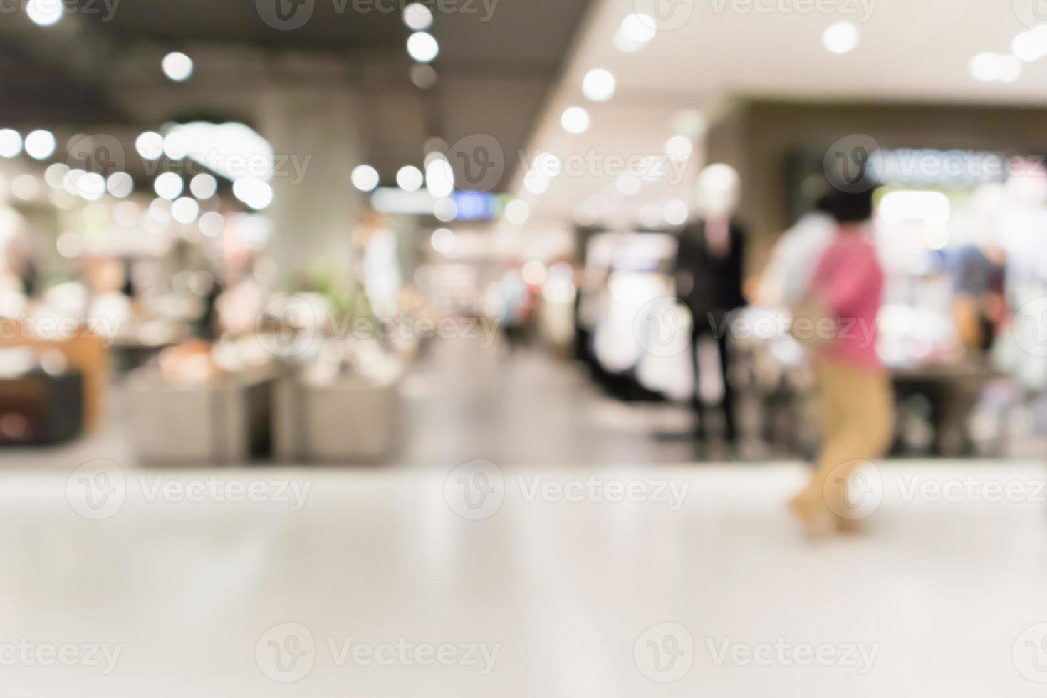 abstract vervagen kleding boetiek display interieur van winkelcentrum achtergrond foto