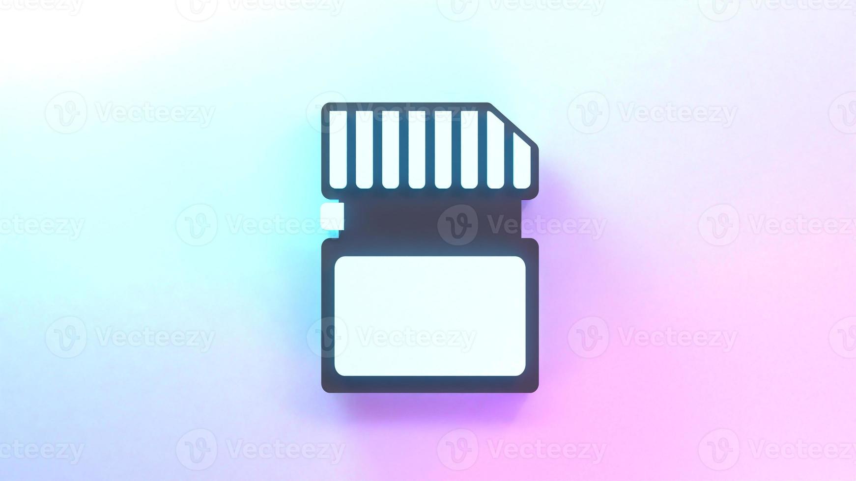 flash kaart icoon. 3d geven illustratie. foto