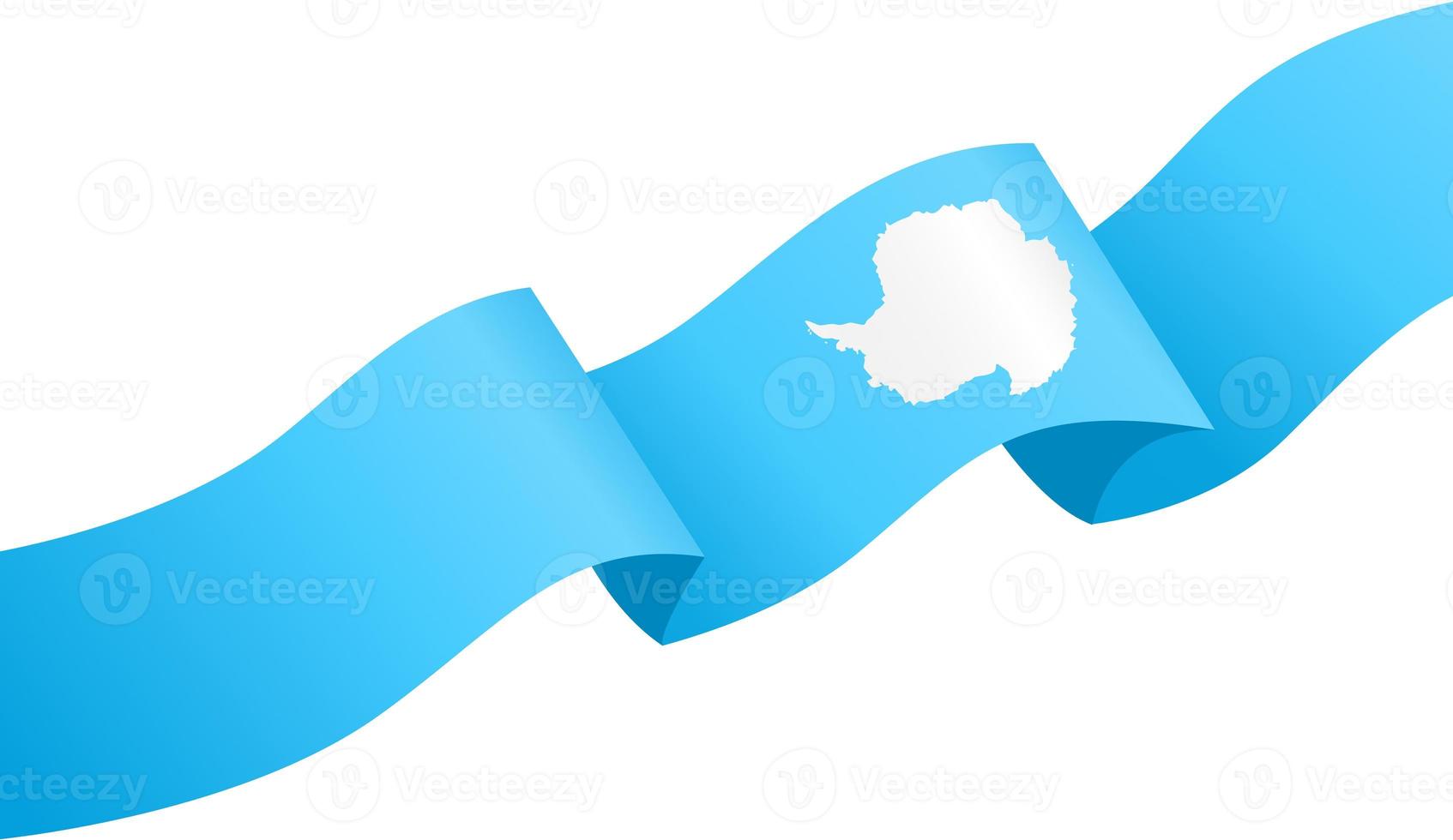 antarctica vlag vliegend Aan wit achtergrond foto