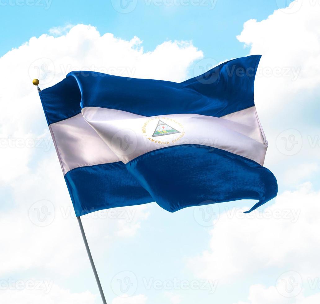 vlag van nicaragua foto
