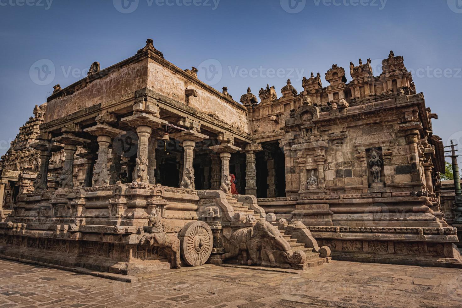 shri airavatesvara tempel is een Hindoe tempel gelegen in dharasuram, kumbakonam, tamil nadu. het was gebouwd door chola keizer radjaraja-2. de tempel toegewijd naar shiva. het is een UNESCO wereld erfgoed plaats. foto