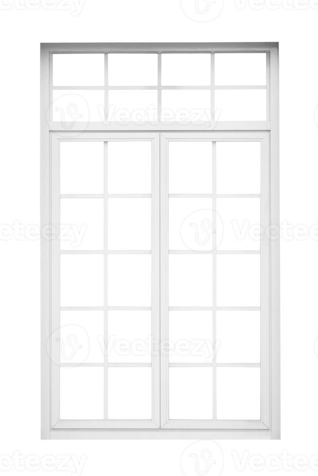 echt wijnoogst huis venster kader geïsoleerd Aan wit achtergrond foto
