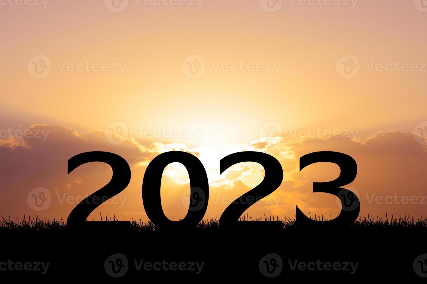 ideeën Welkom 2023 en nieuw begin. gelukkig nieuw jaar foto