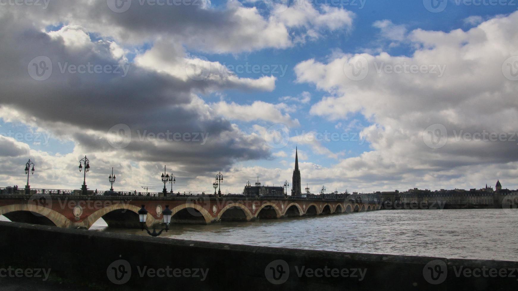 een visie van de stad van Bordeaux in Frankrijk foto