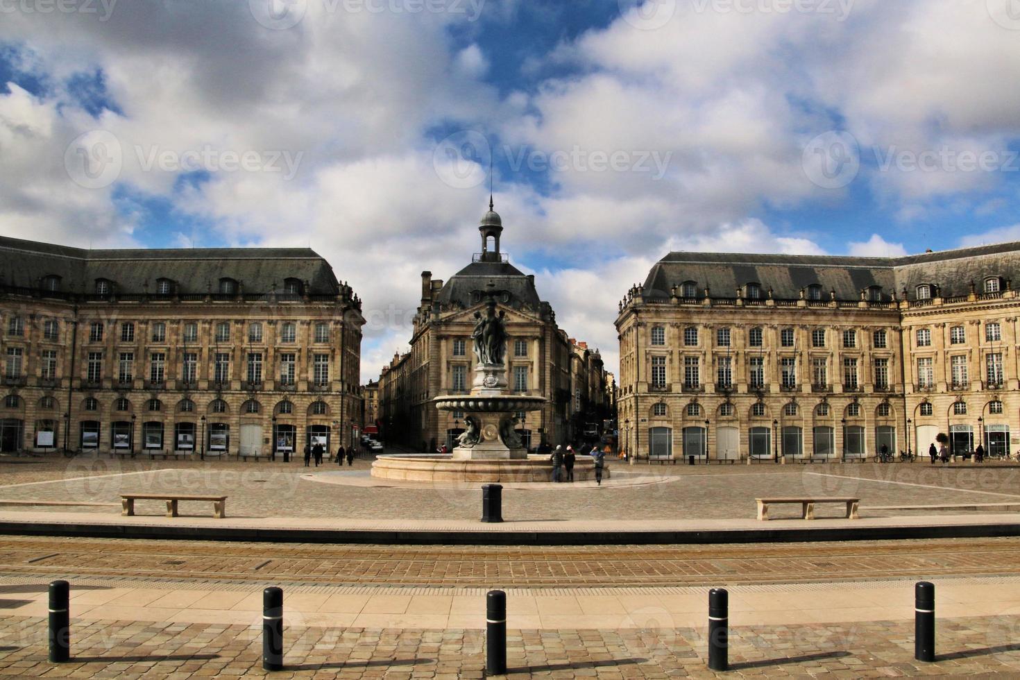 een visie van de stad van Bordeaux in Frankrijk foto