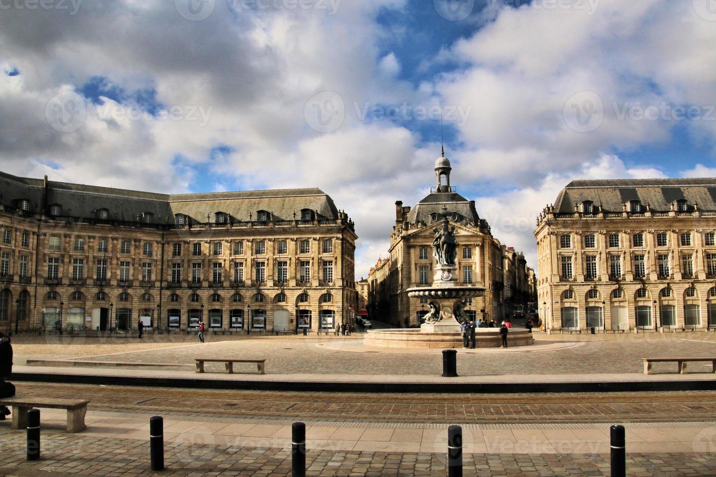 een visie van de stad van Bordeaux in Frankrijk foto