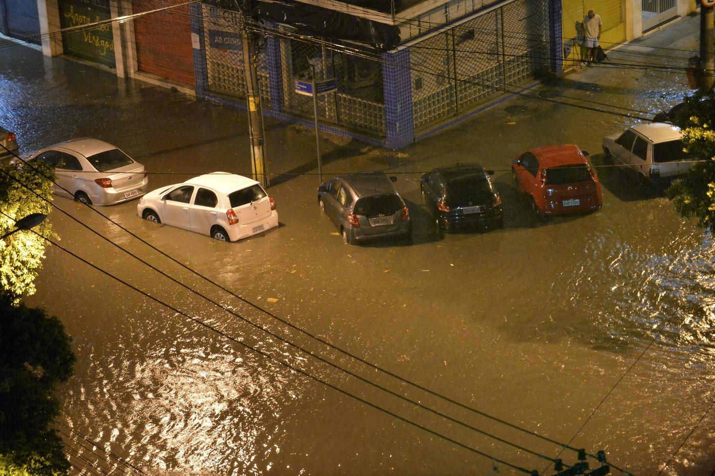 overstroming in de stad van Rio de Janeiro foto