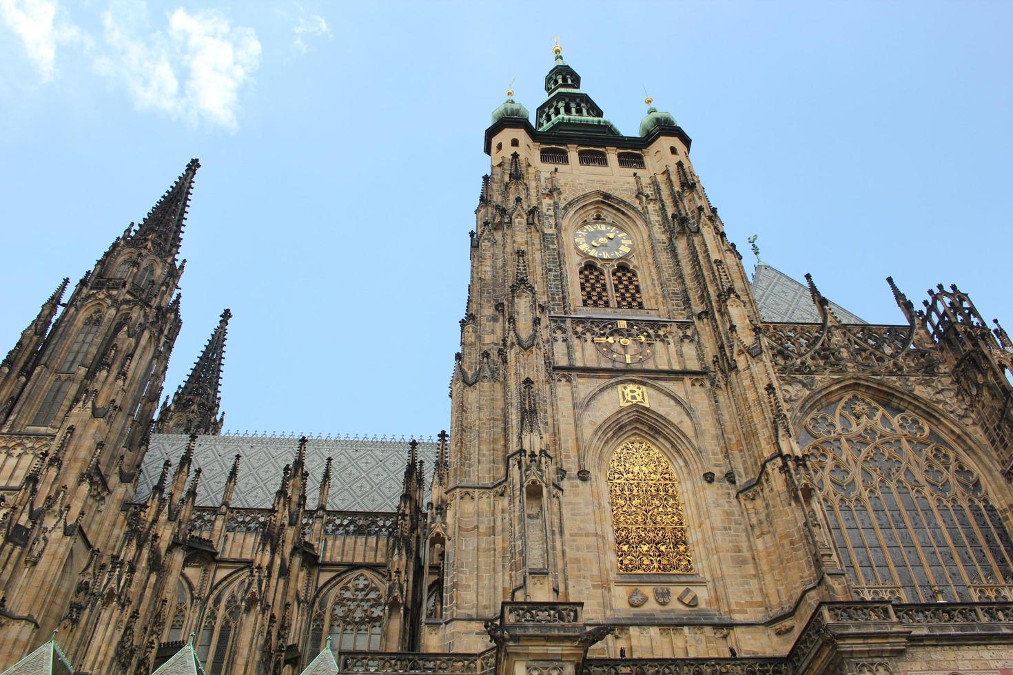 tsjechië, praag, kasteel hradcany en st vitus kathedraal foto