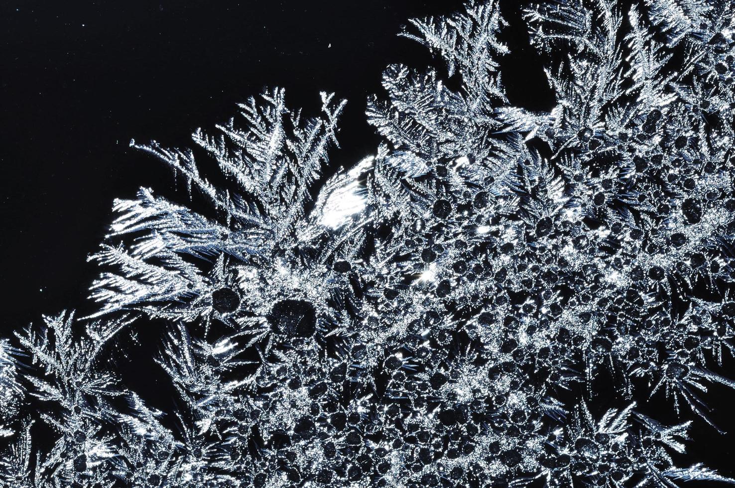 grijswaarden ijskristallen foto