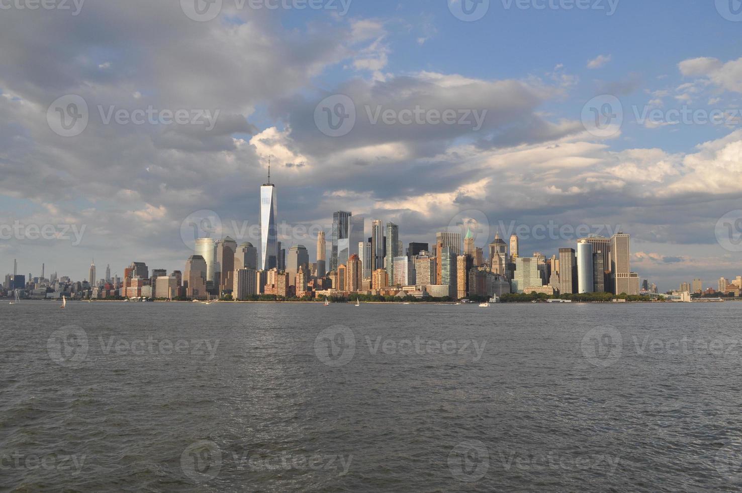 Manhattan horizon in nieuw york foto