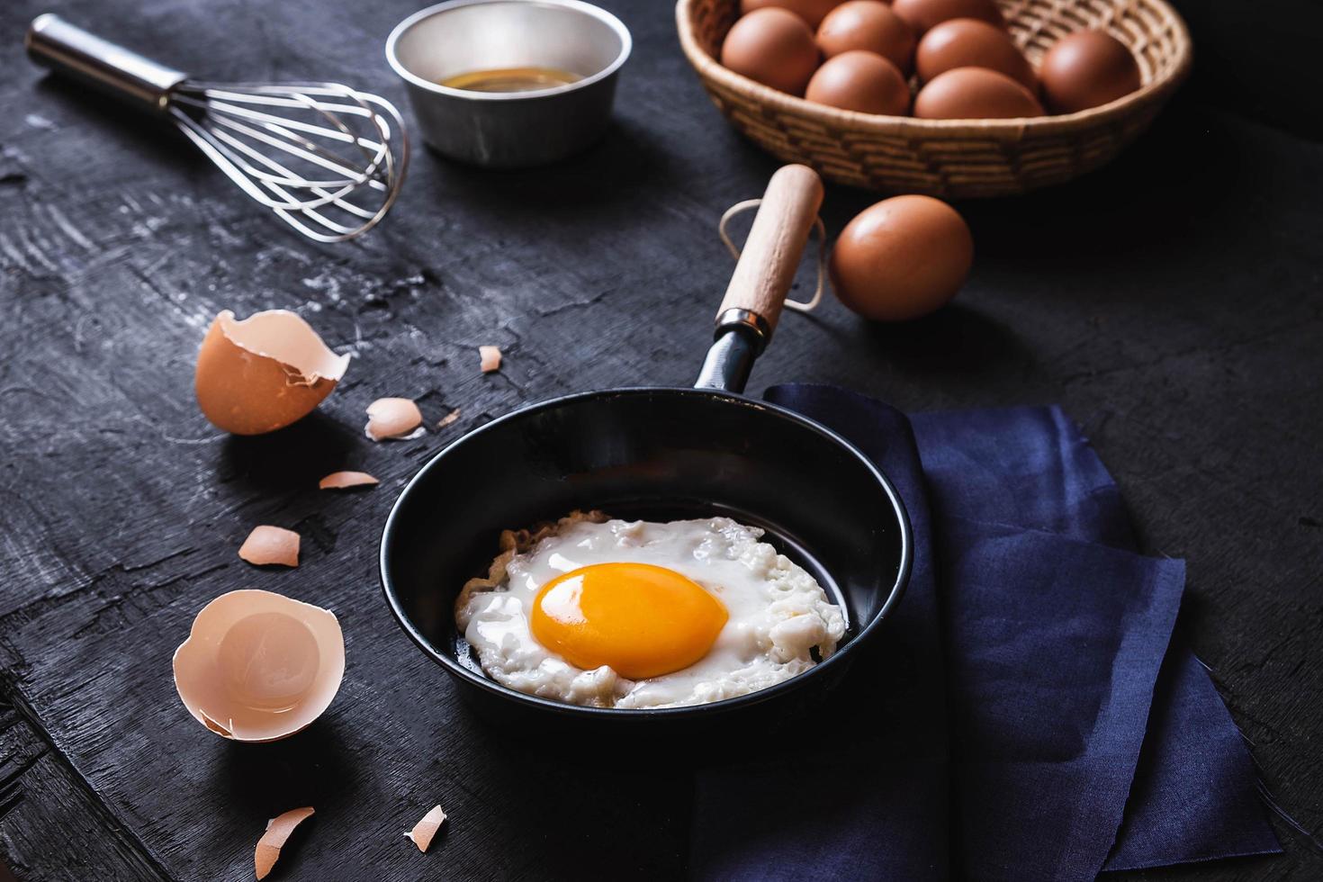 gebakken ei koken foto