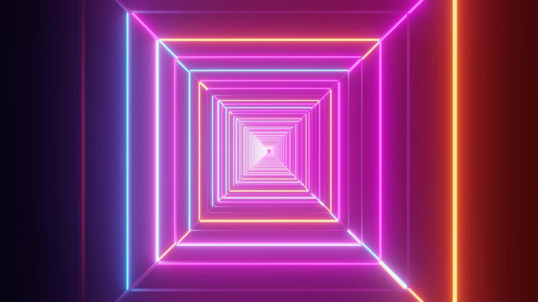 prismatische oneindigheid 4k, 3d tunnelachtergrond foto