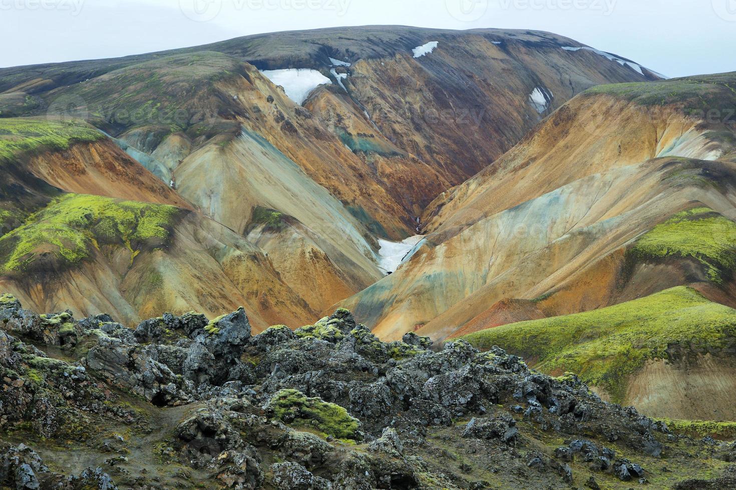veelkleurige bergen bij landmannalaugar, foto