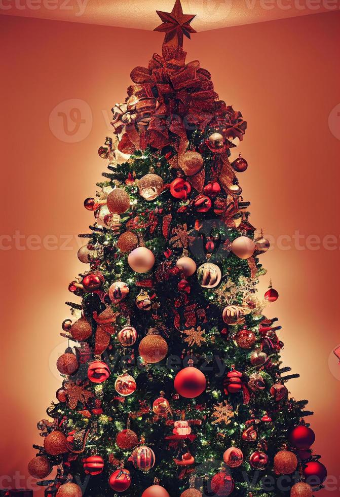veel presenteert in de omgeving van de Kerstmis boom 3d illustratie foto