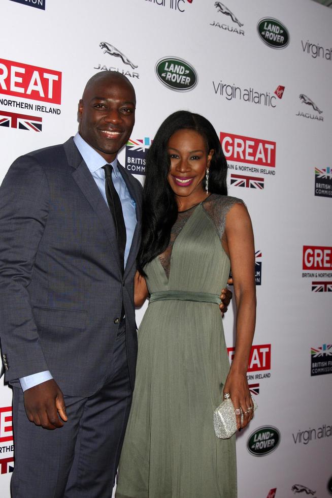 los angeles - feb 28 - adewale akinnuoye-agbaje, amma assante Bij de 2014 Super goed Brits oscar ontvangst Bij de Brits residentie Aan februari 28, 2014 in los engelen, ca foto