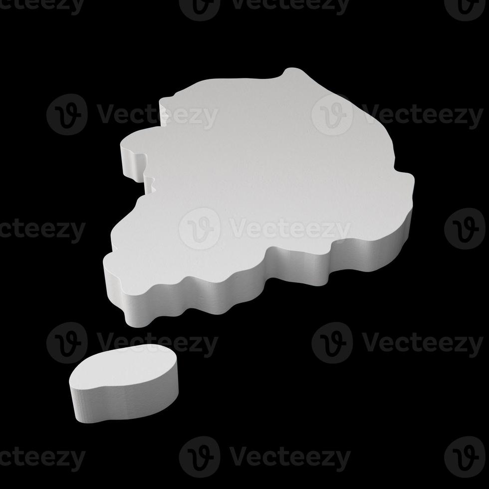 zuiden Korea 3d kaart aardrijkskunde cartografie en topologie kaart 3d illustratie foto