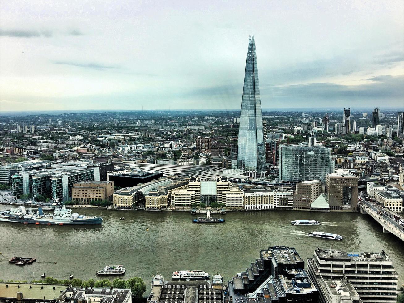 Londen in de uk in 2019. een antenne visie van Londen foto