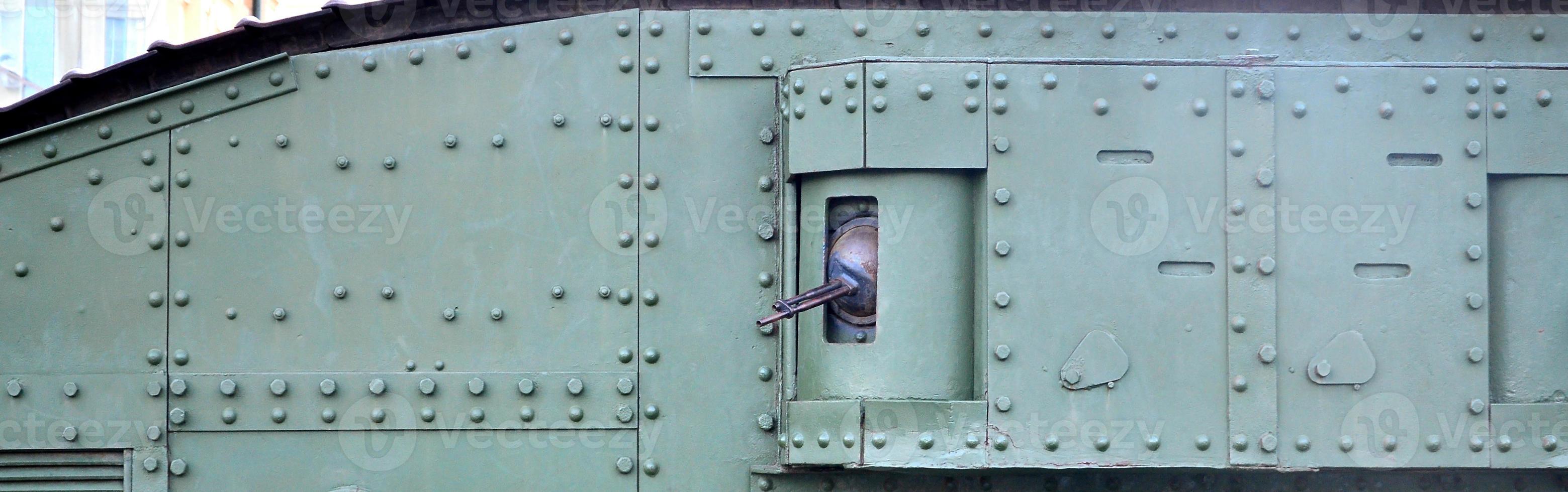 abstract groen industrieel metaal getextureerde achtergrond met klinknagels en bouten foto