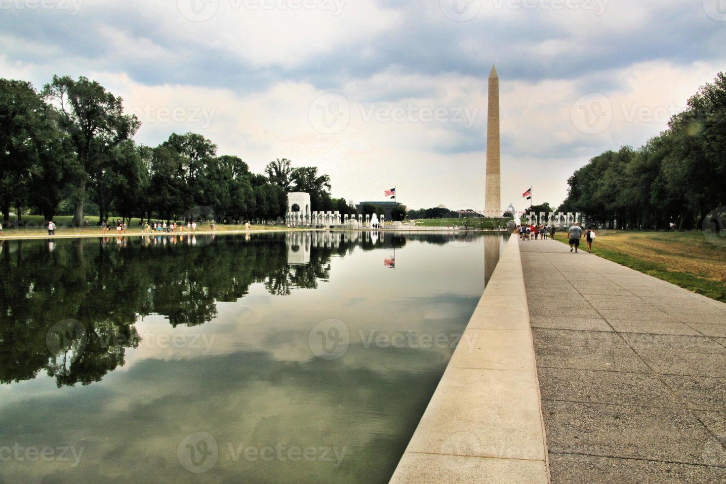 een visie van de Washington monument foto