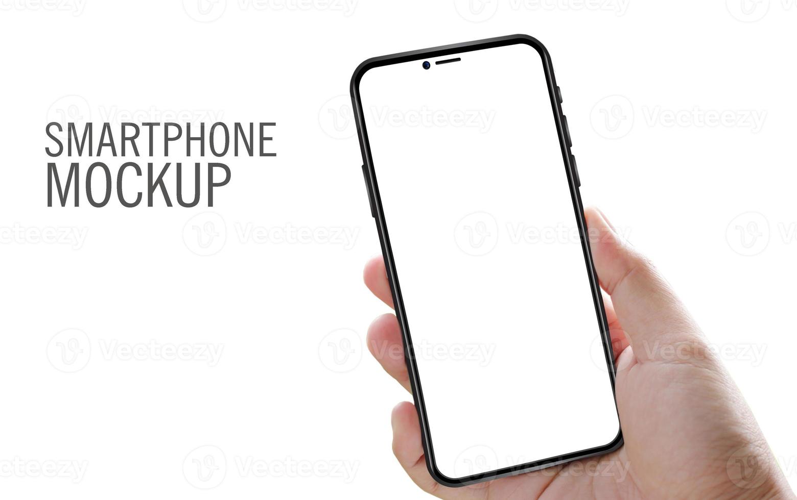 smartphone mockup Aan hand- foto