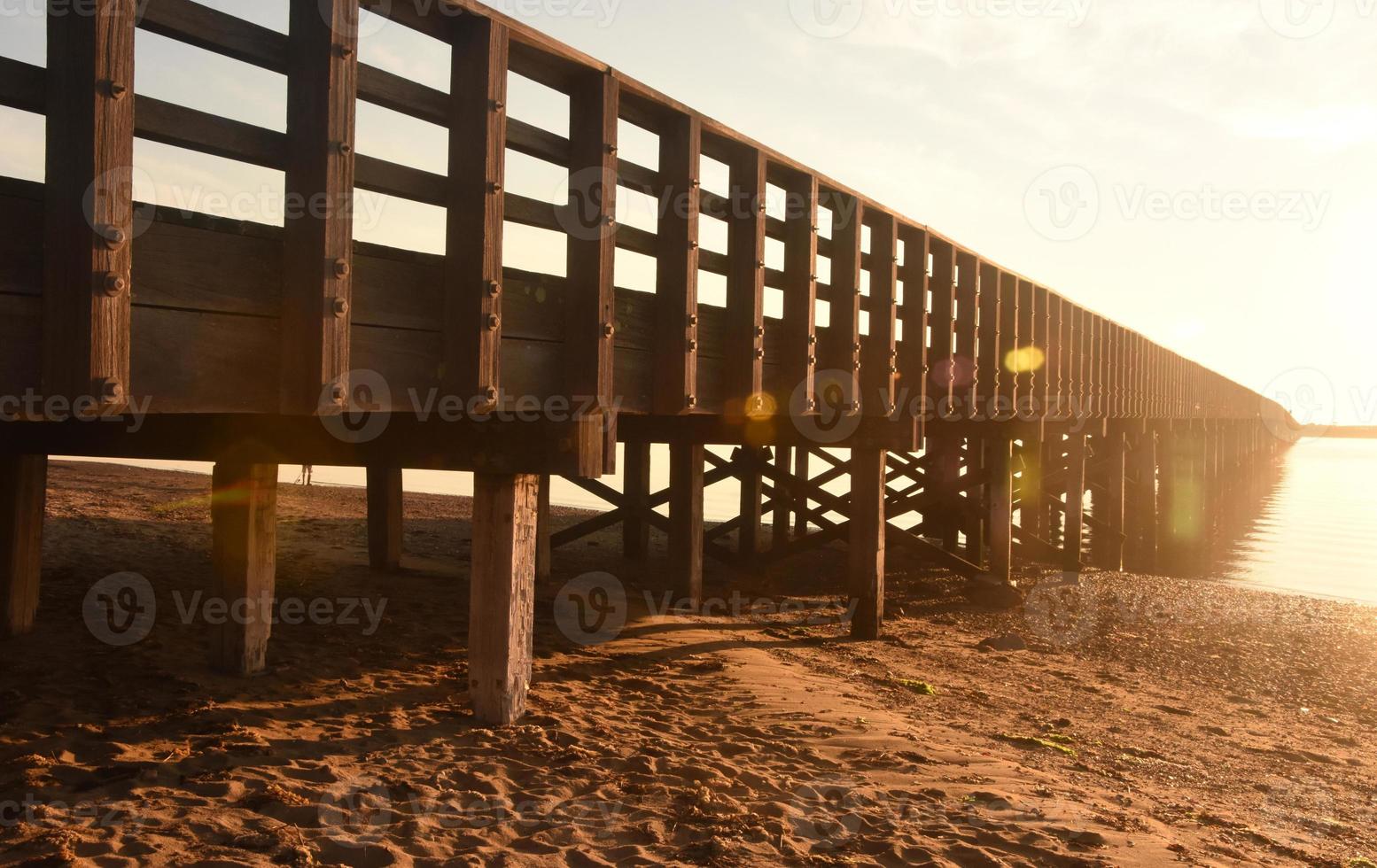 poeder punt brug gedurende de gouden uur foto