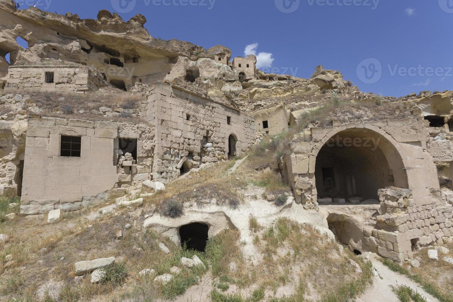 cavusin oud huis in Cappadocië, Turkije foto