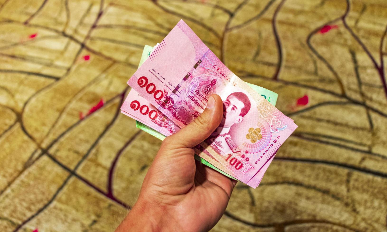 oosten- regio Singapore 2018 Thais baht Thais geld munten en rekeningen in luchthaven Singapore. foto