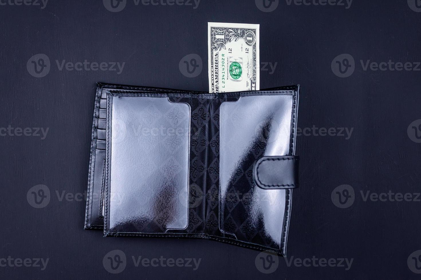 dollar in uw portemonnee foto