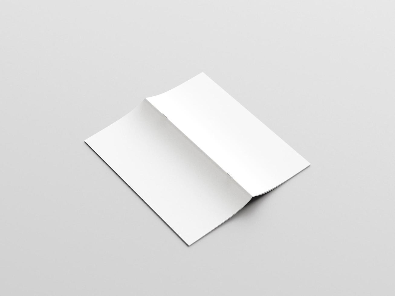 dl tweevoudig folder mockup foto