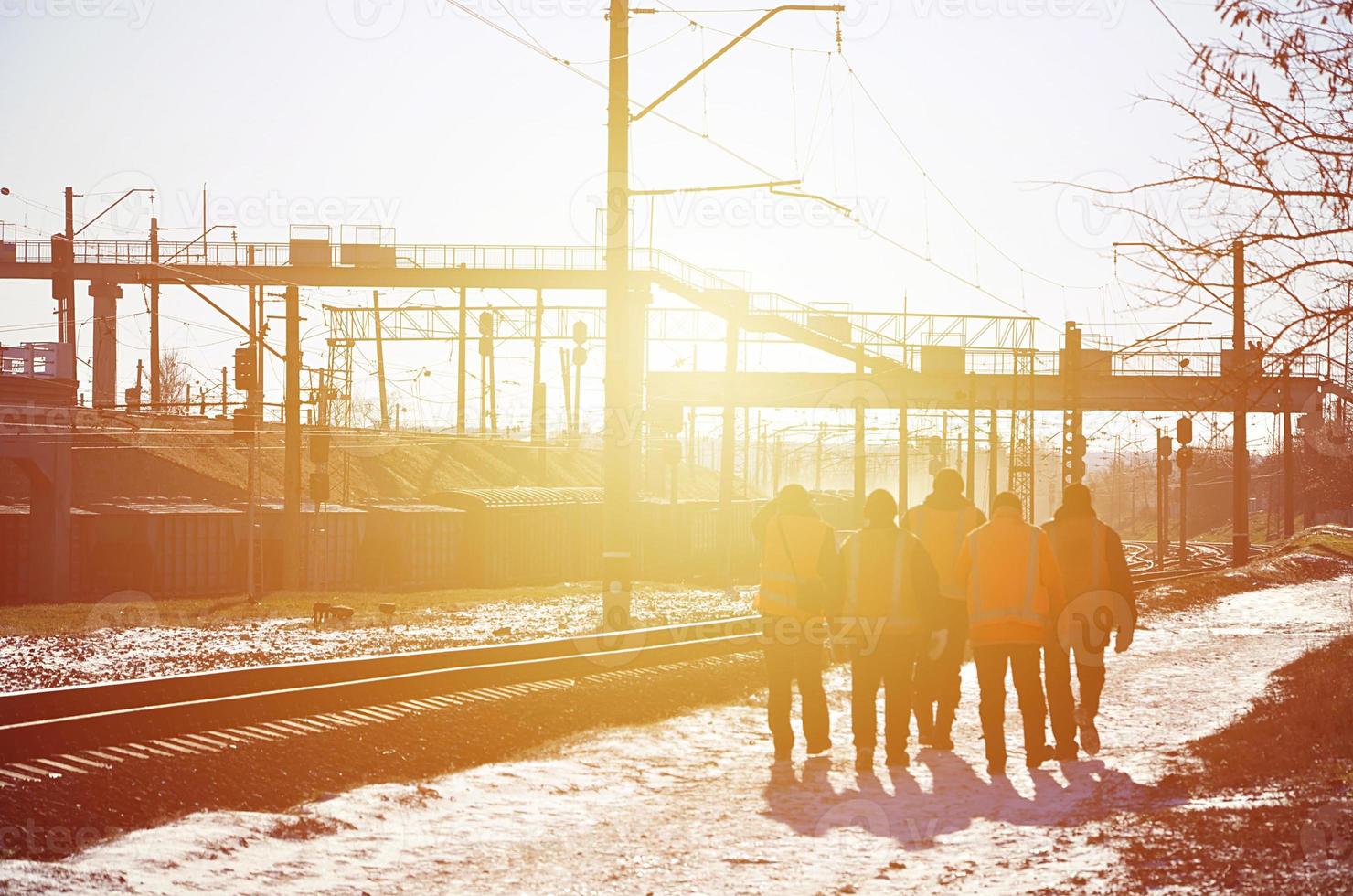spoorweg arbeiders team foto