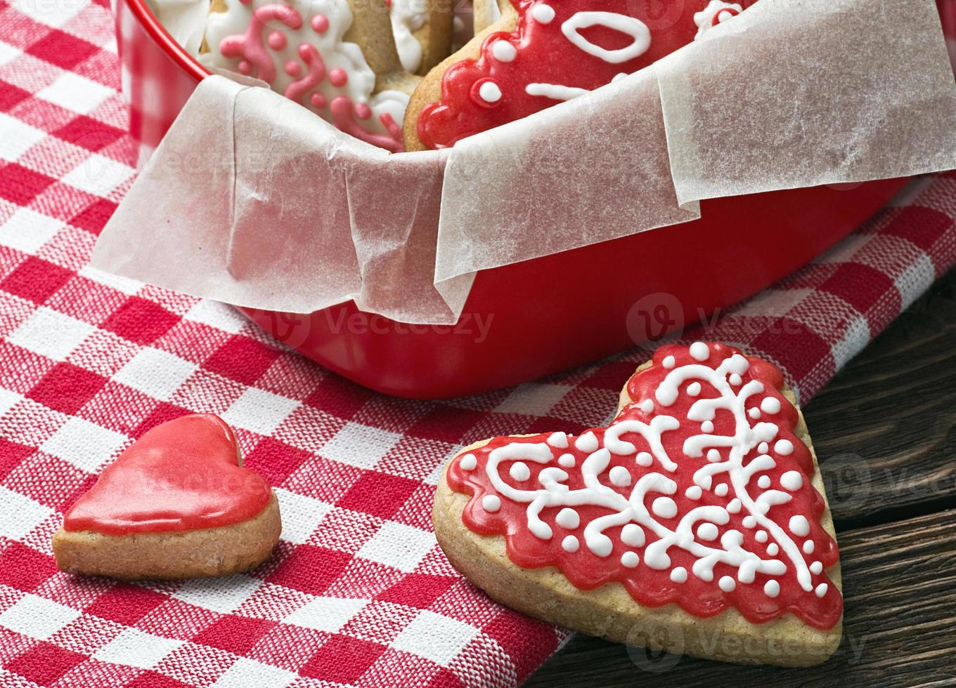 gebakken harten voor Valentijnsdag foto