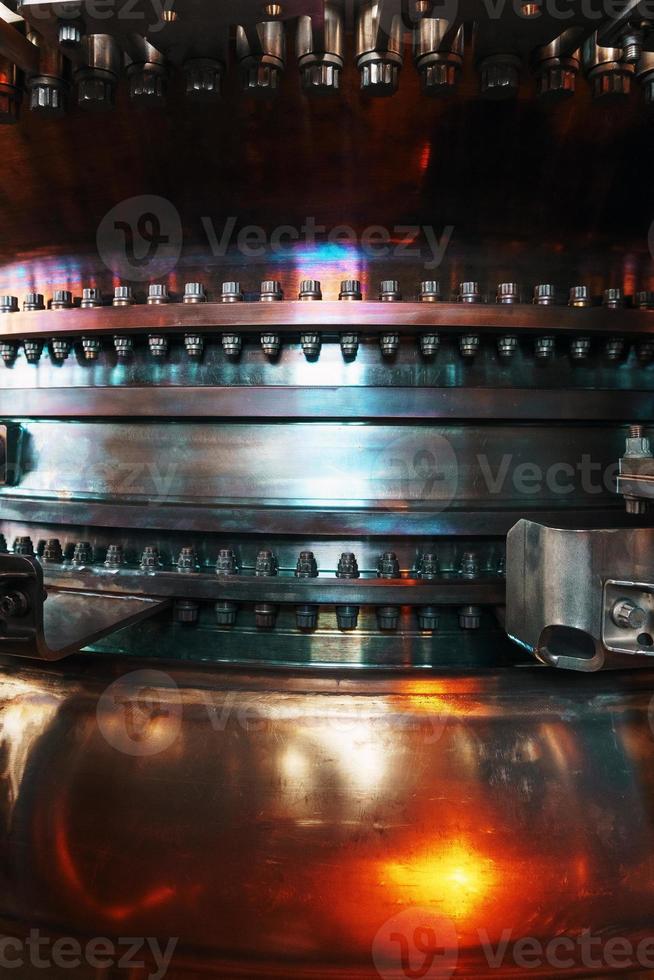 element van een turbo compressor van een gas- turbine, individu onderdelen van een industrieel mechanisme. foto