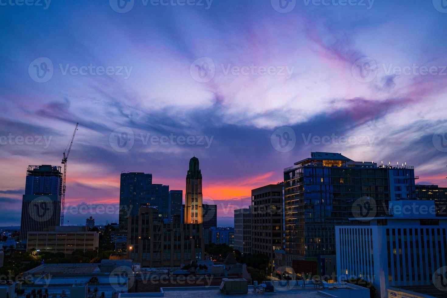 dramatisch lucht over- koreatown los angeles foto