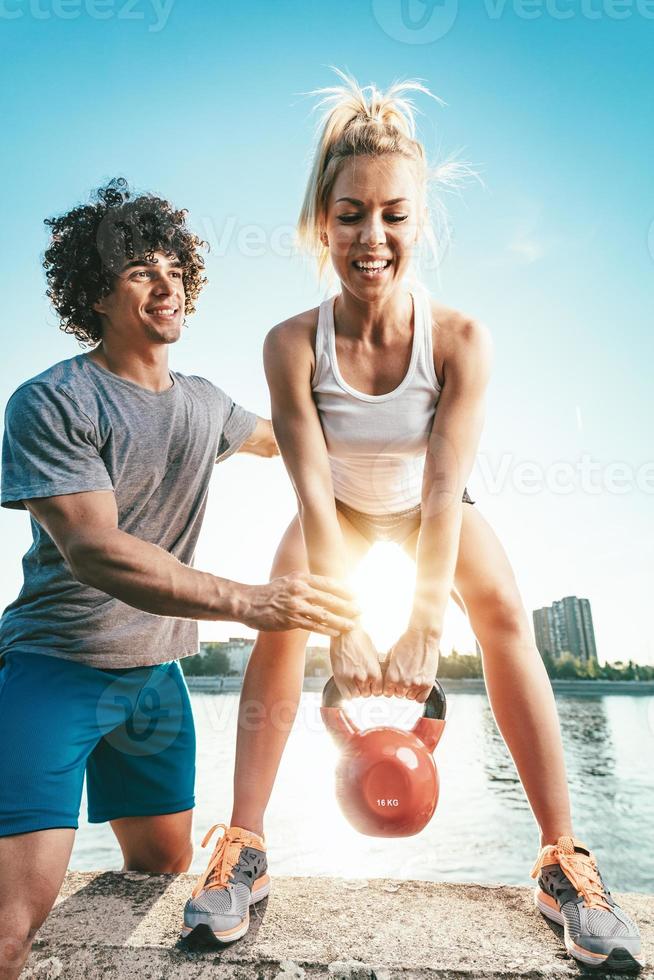 krijgen fit samen gebracht ons dichterbij foto