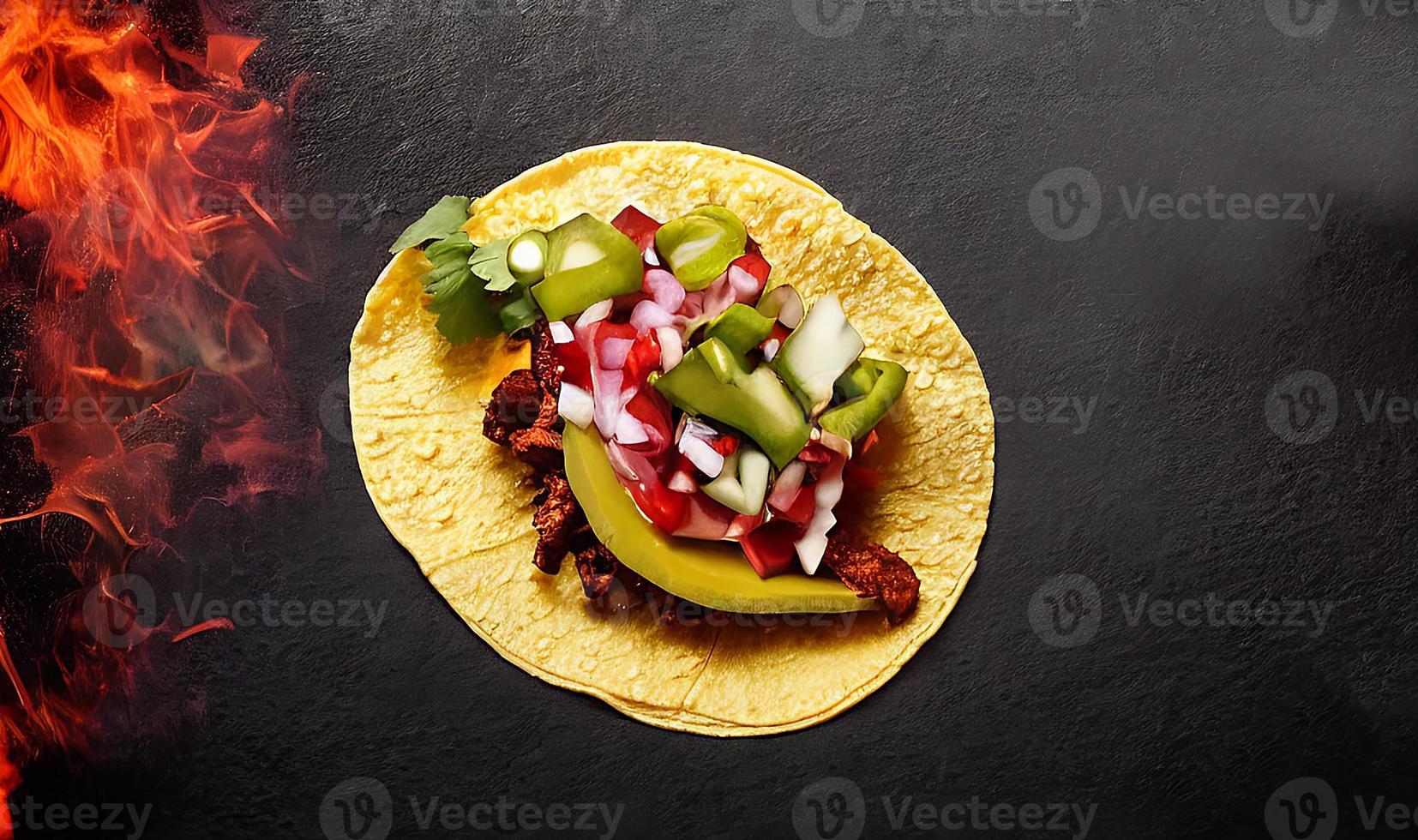 Mexicaans voedsel heerlijk taco's. foto