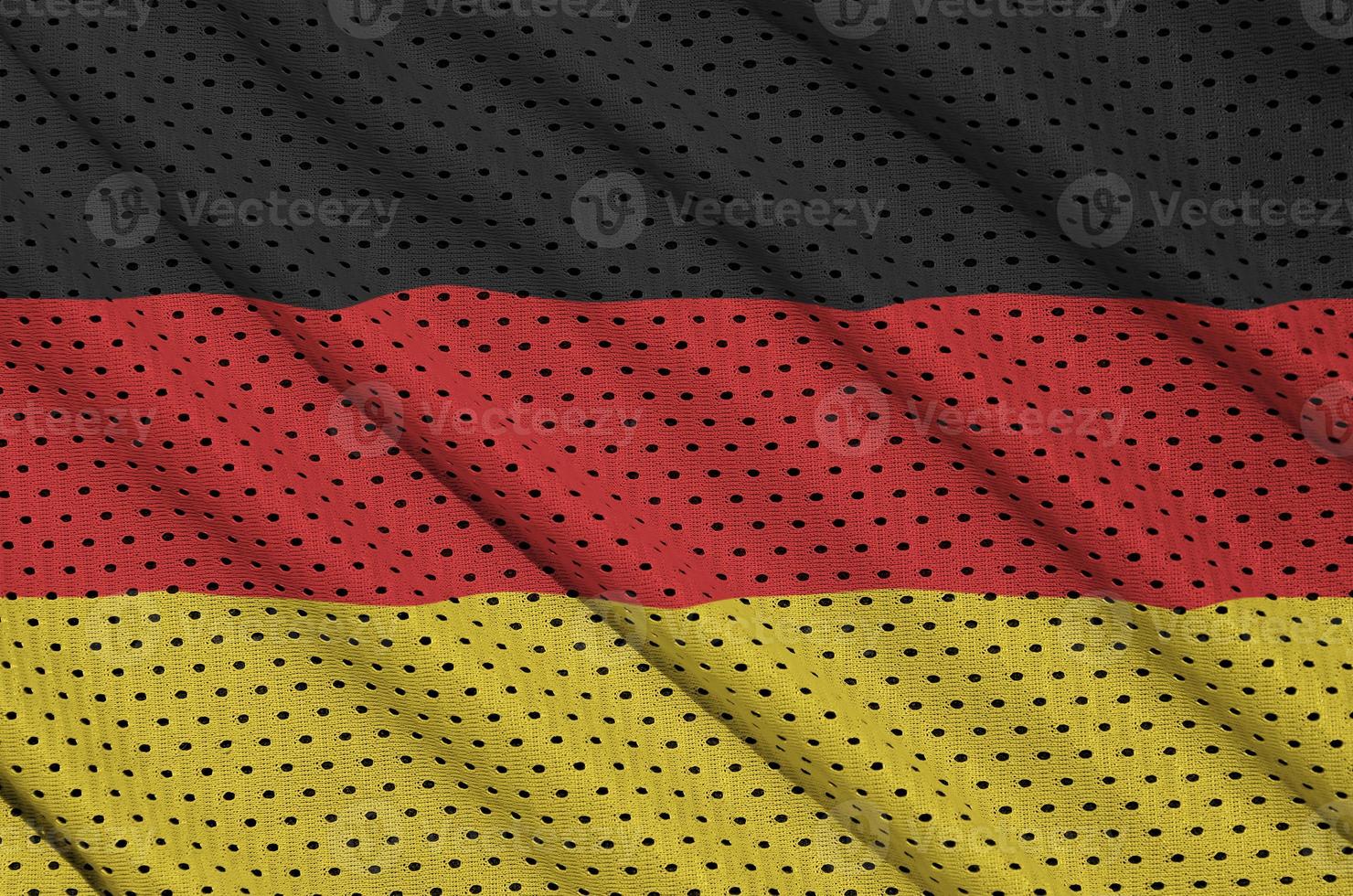 Duitsland vlag gedrukt Aan een polyester nylon- sportkleding maas kleding stof foto