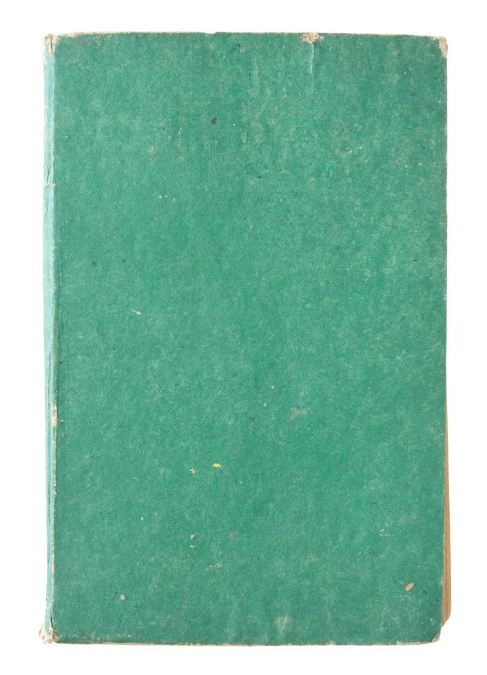 oud groen boek Pagina's geïsoleerd Aan een wit achtergrond foto