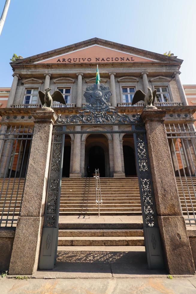 Rio de janeiro, rj, Brazilië, 2022 - facade van de braziliaans nationaal archieven foto