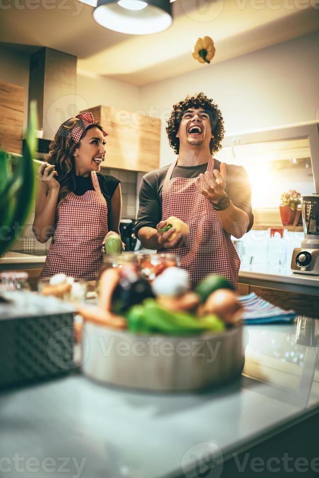 gezond Koken kan worden zo veel pret foto